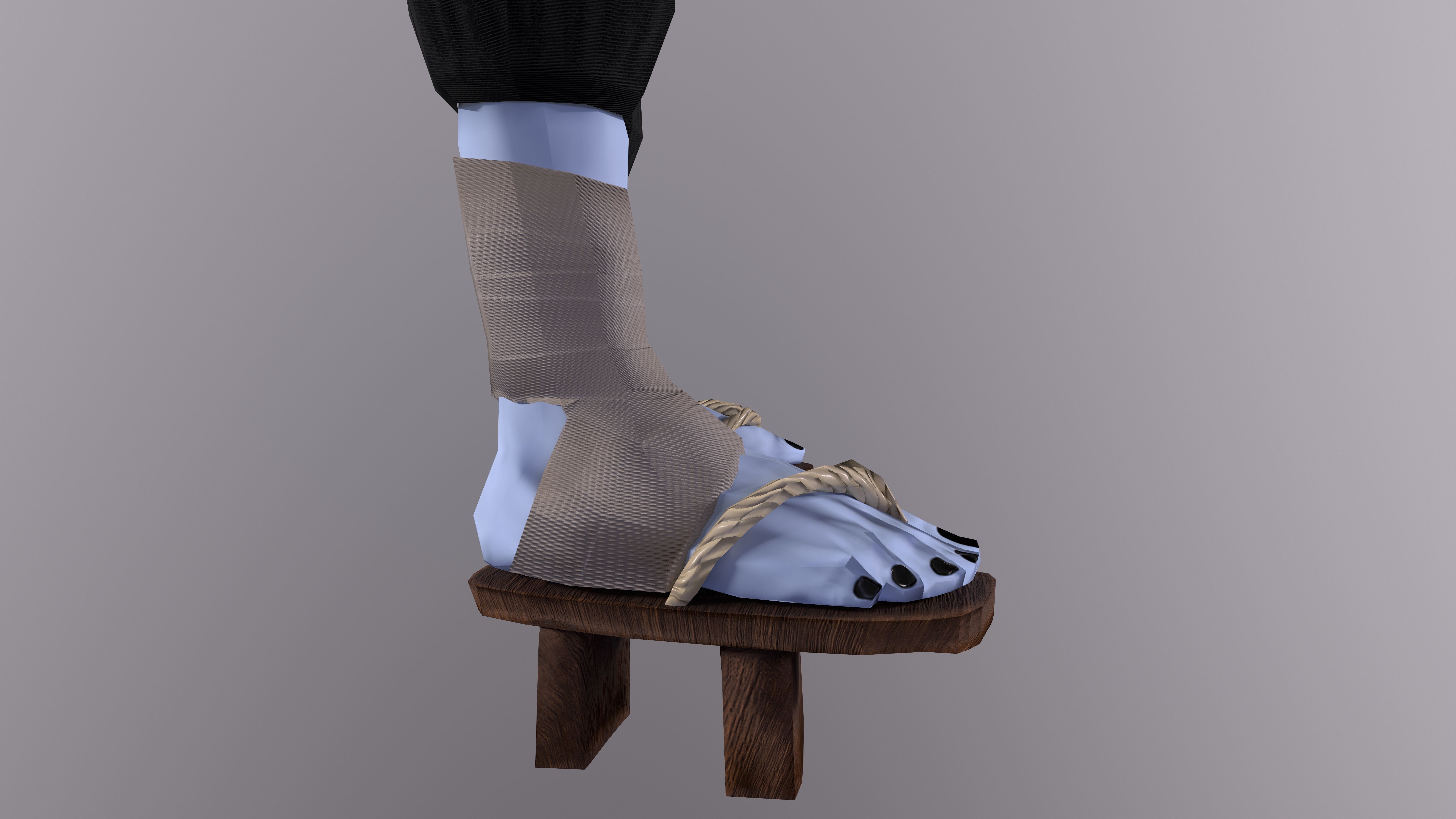 Ninja Girl Game Ready Low-poly 3D model Low-poly 3D model_3