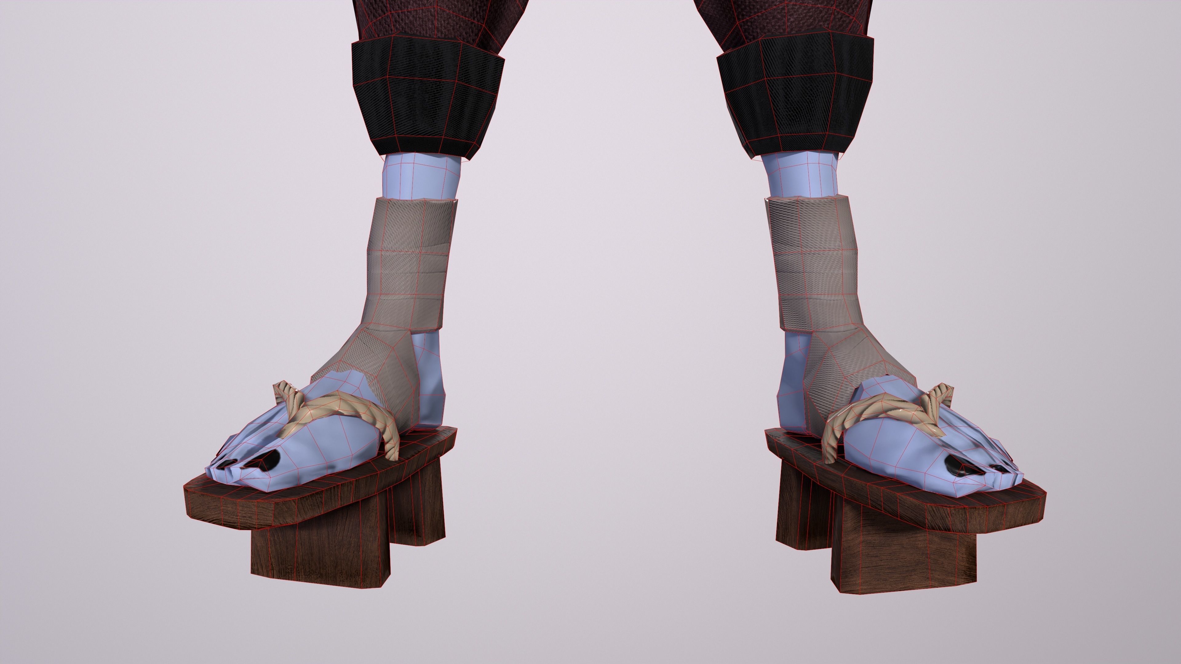 Ninja Girl Game Ready Low-poly 3D model Low-poly 3D model_39