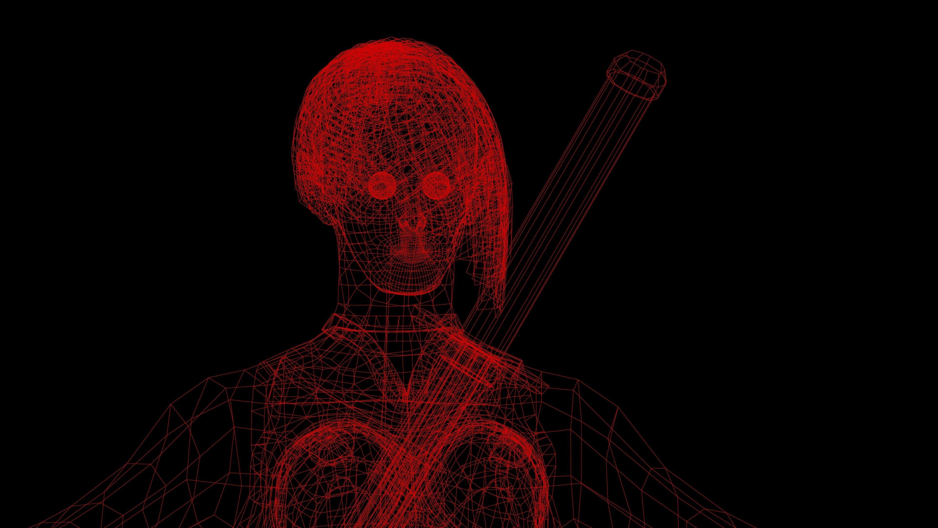 Ninja Girl Game Ready Low-poly 3D model Low-poly 3D model_50