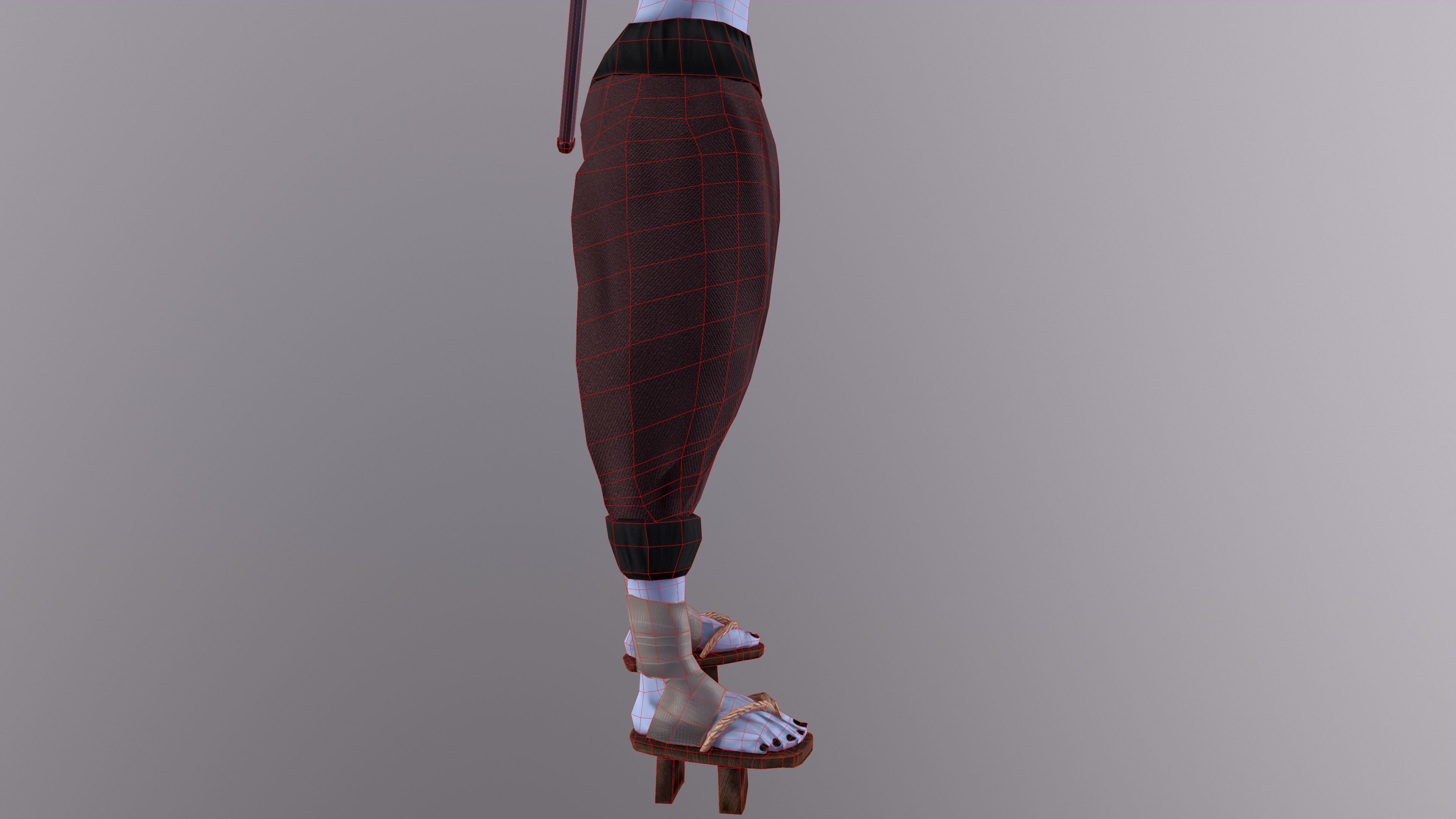 Ninja Girl Game Ready Low-poly 3D model Low-poly 3D model_33