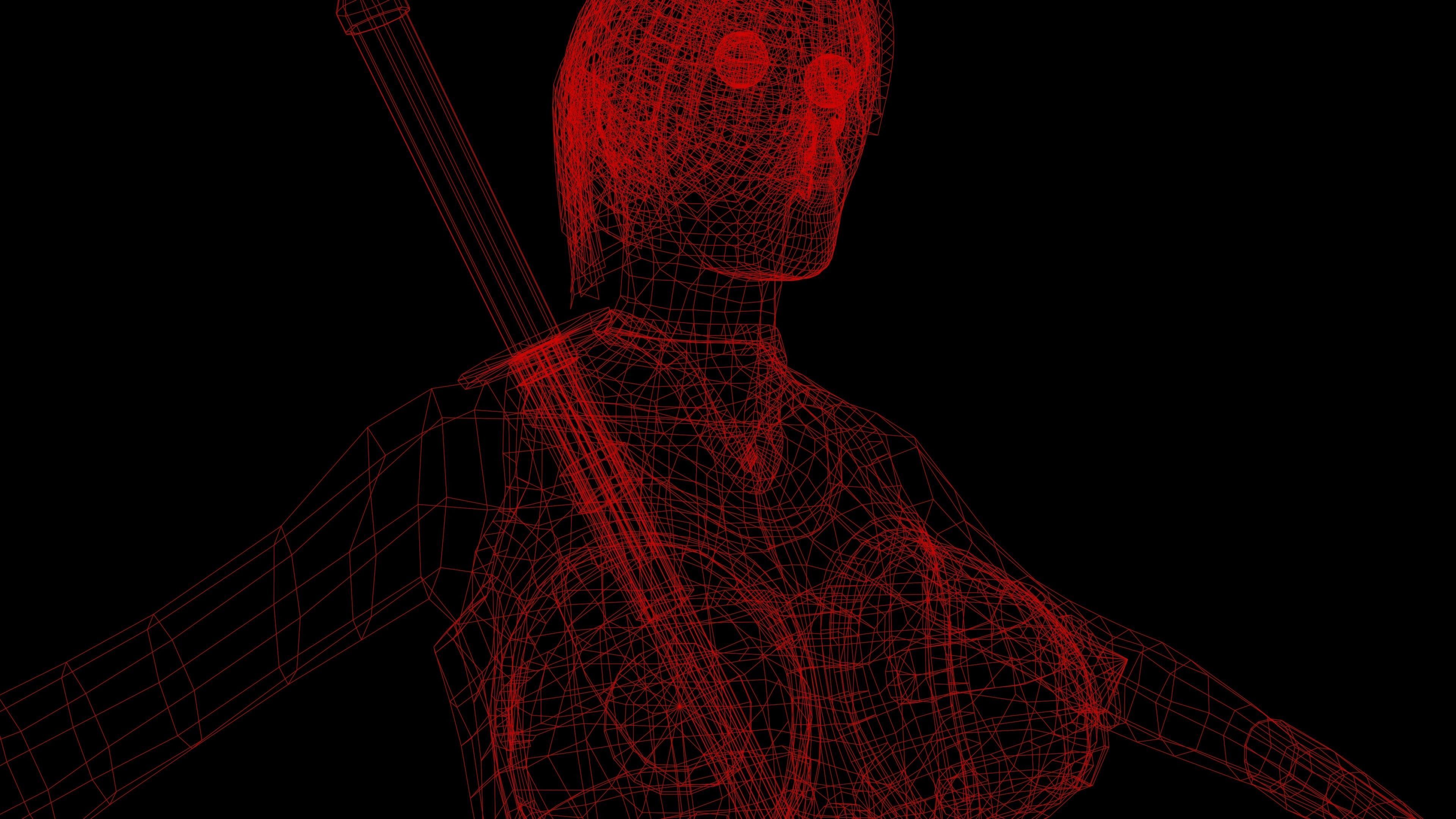 Ninja Girl Game Ready Low-poly 3D model Low-poly 3D model_52