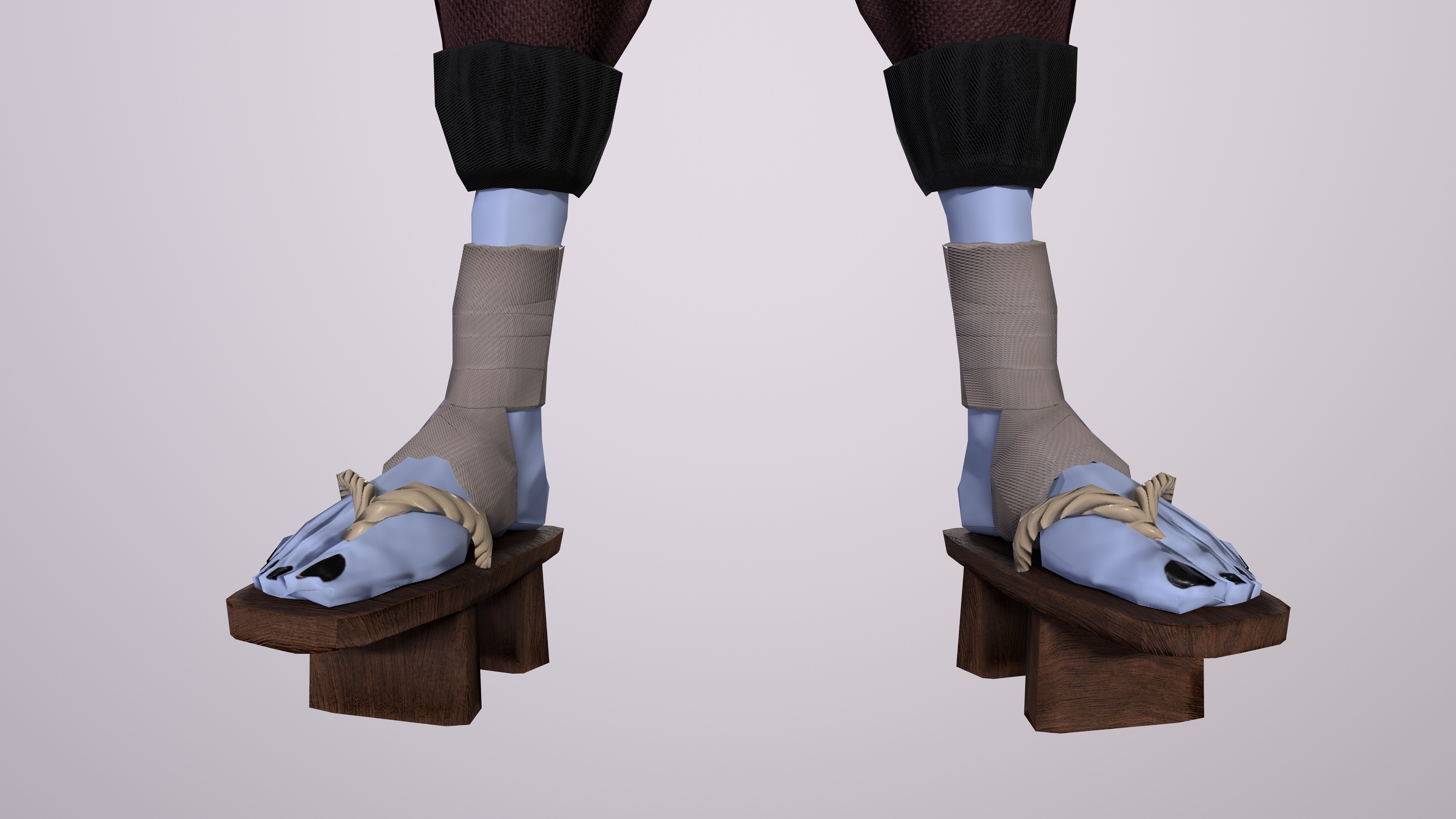 Ninja Girl Game Ready Low-poly 3D model Low-poly 3D model_9