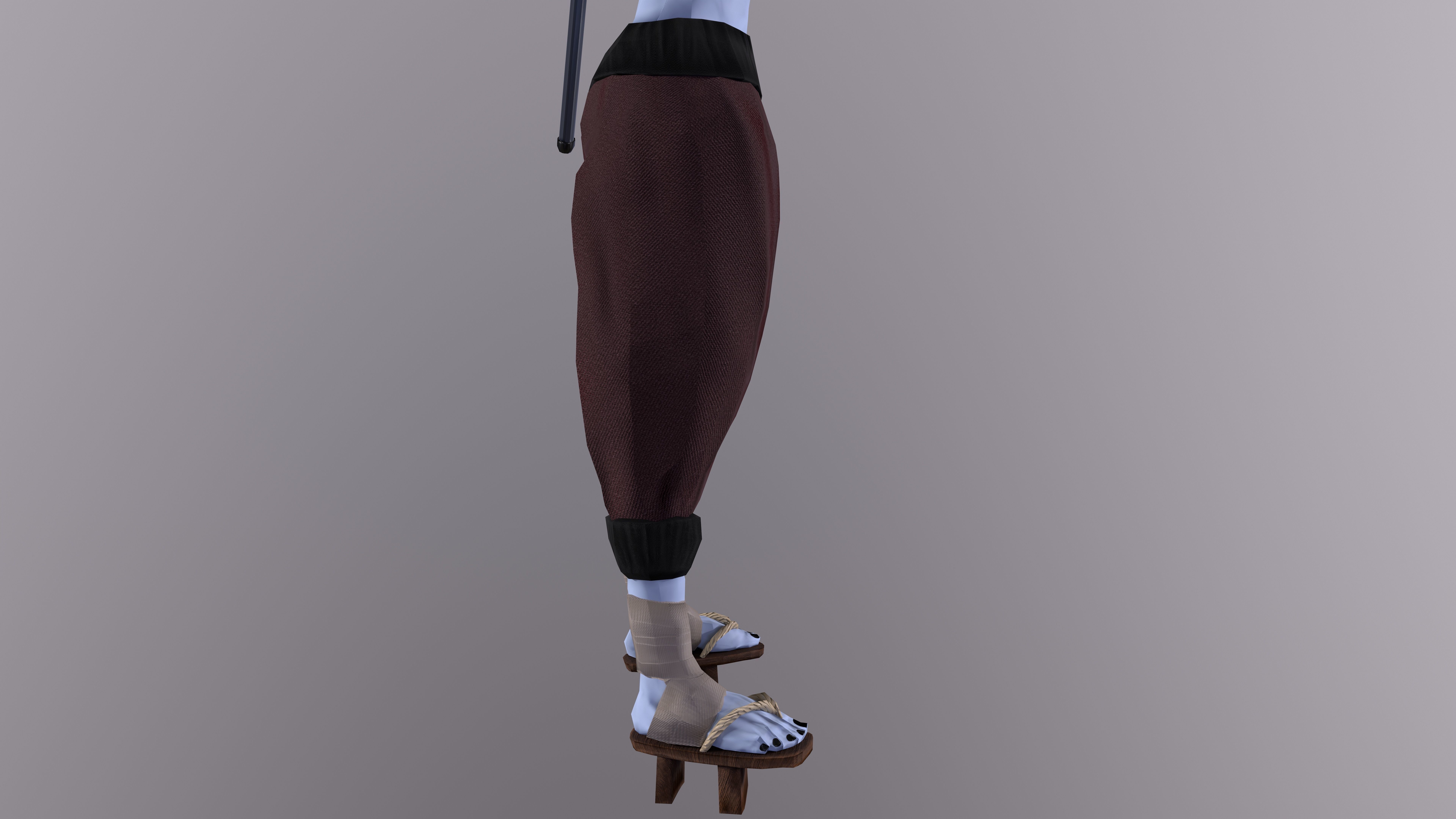 Ninja Girl Game Ready Low-poly 3D model Low-poly 3D model_12