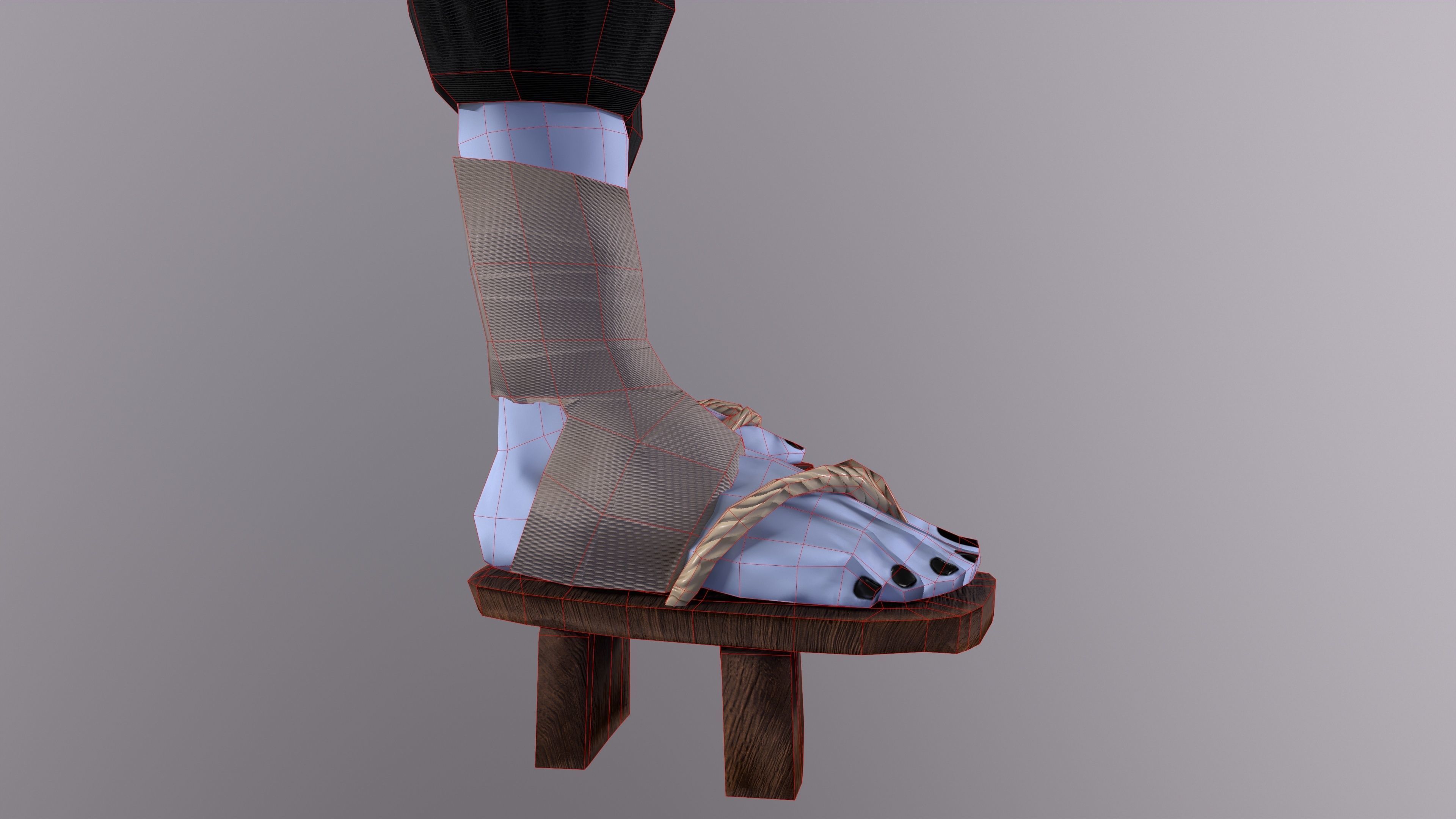 Ninja Girl Game Ready Low-poly 3D model Low-poly 3D model_36