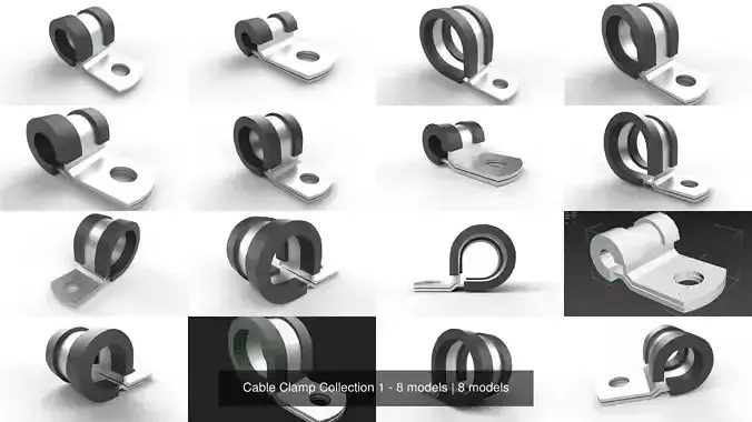 Cable Clamp Collection 1 - 8 models 