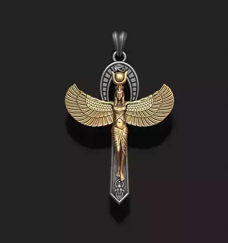 Crux Ansata Isis pendant 3D print model