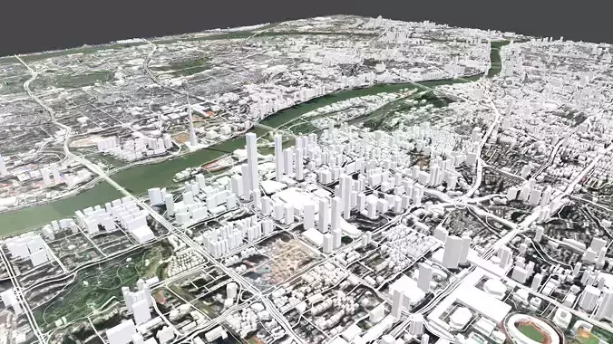 Cityscape Guangzhou Hong Kong China