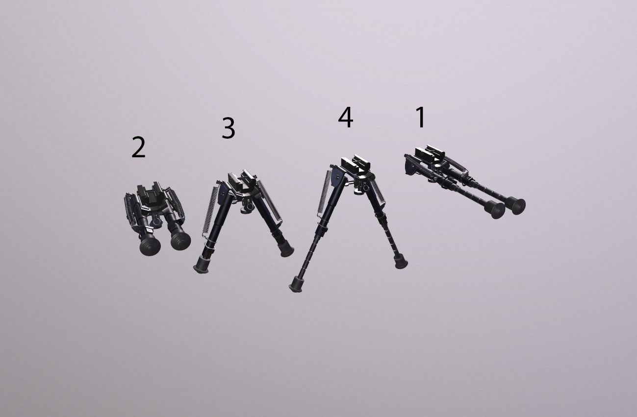 Bipods bipod Low-poly 3D model_11