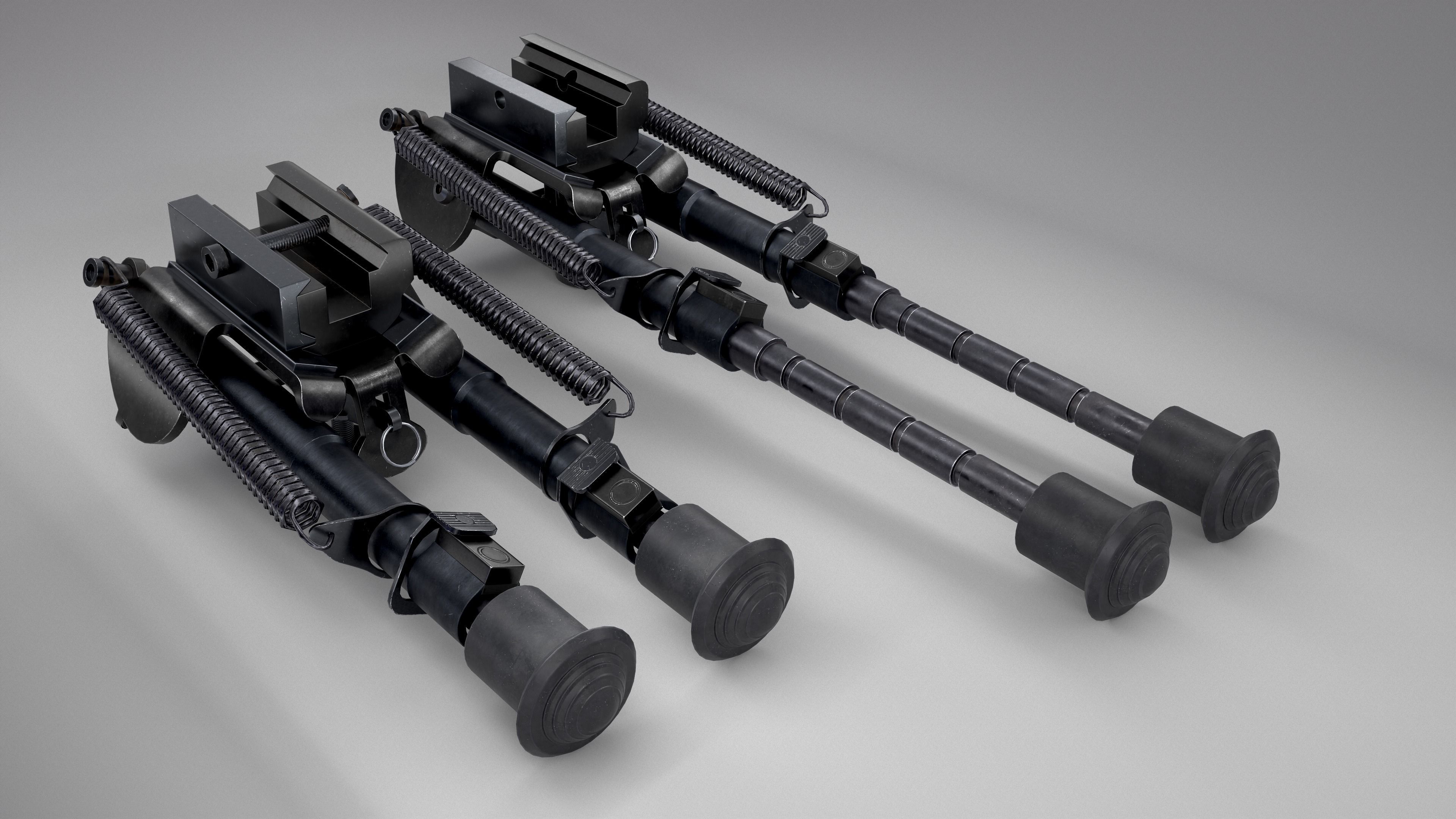 Bipods bipod Low-poly 3D model_2