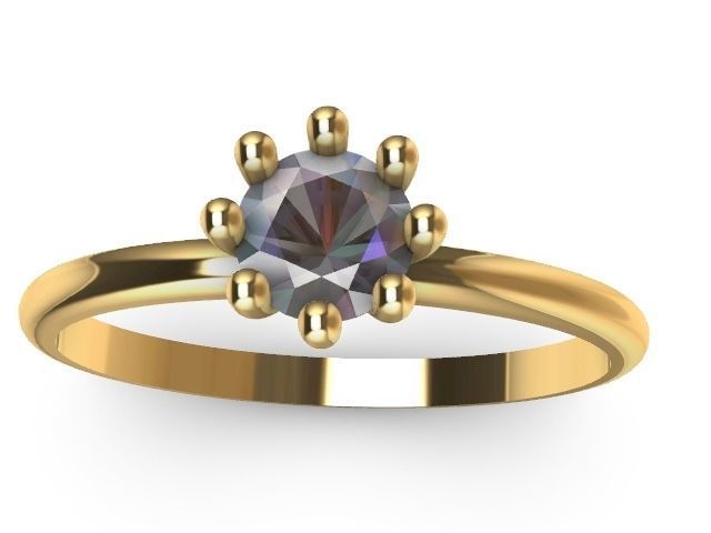 5 designer solitaire rings stl verified 3D print model_21