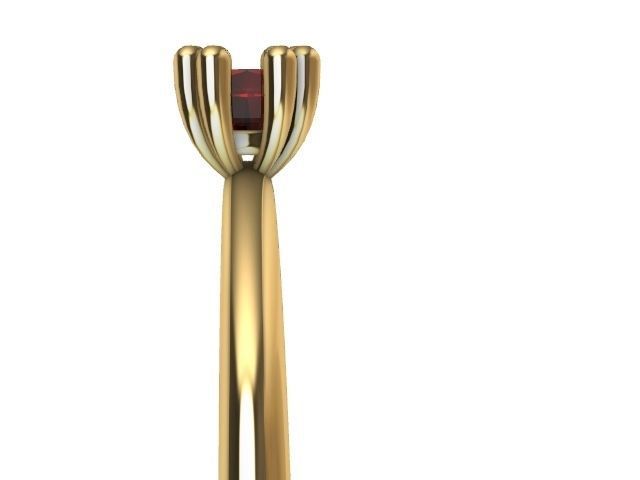 5 designer solitaire rings stl verified 3D print model_36