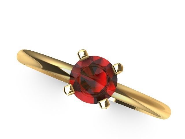 5 designer solitaire rings stl verified 3D print model_53