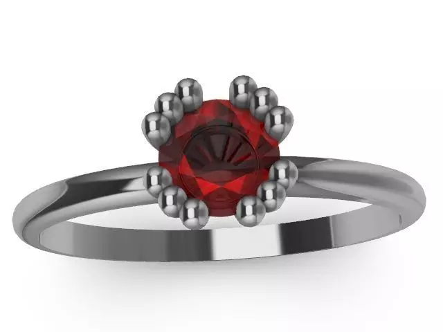 5 designer solitaire rings stl verified 3D print model_0