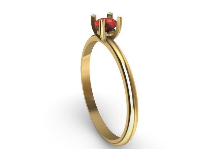 5 designer solitaire rings stl verified 3D print model_57