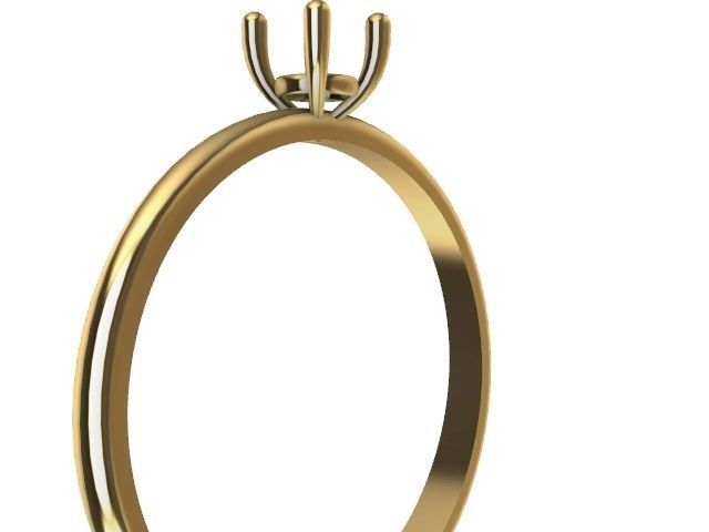 5 designer solitaire rings stl verified 3D print model_10