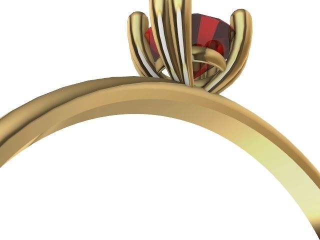 5 designer solitaire rings stl verified 3D print model_35