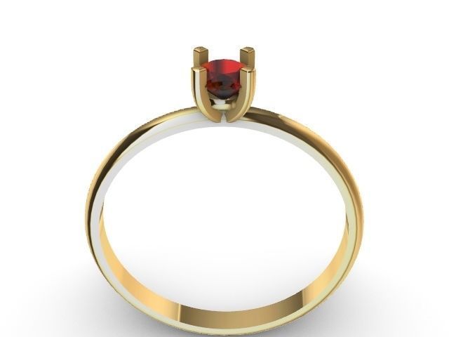 5 designer solitaire rings stl verified 3D print model_55