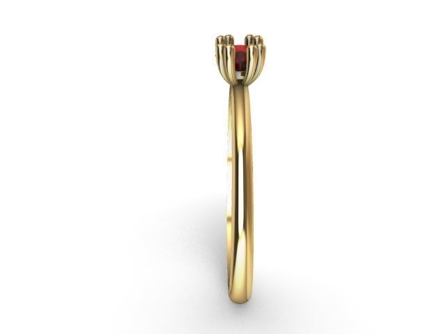 5 designer solitaire rings stl verified 3D print model_37