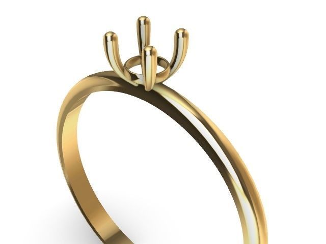 5 designer solitaire rings stl verified 3D print model_8