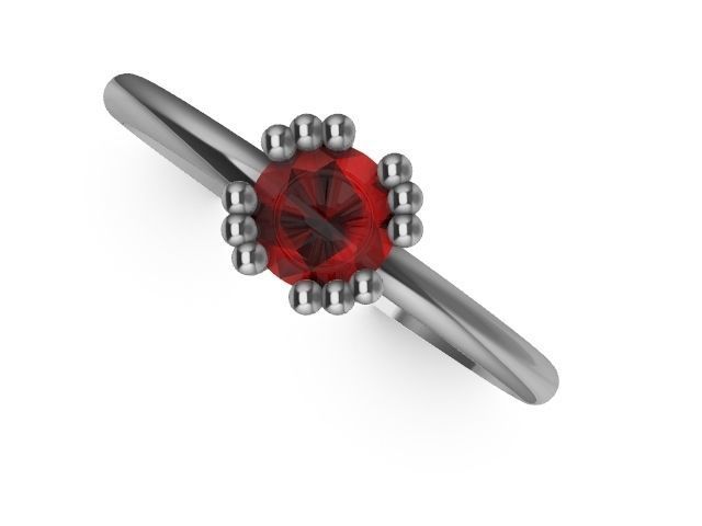 5 designer solitaire rings stl verified 3D print model_49