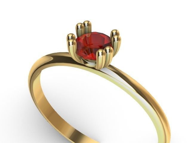 5 designer solitaire rings stl verified 3D print model_28