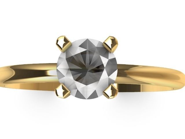 5 designer solitaire rings stl verified 3D print model_60