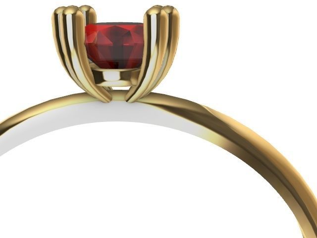 5 designer solitaire rings stl verified 3D print model_31