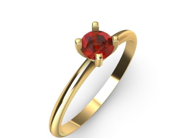 5 designer solitaire rings stl verified 3D print model_59