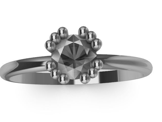 5 designer solitaire rings stl verified 3D print model_50