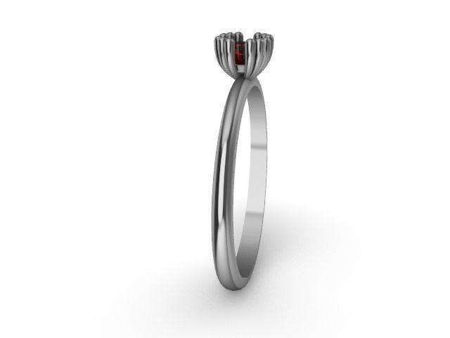 5 designer solitaire rings stl verified 3D print model_46