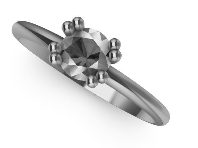 5 designer solitaire rings stl verified 3D print model_38