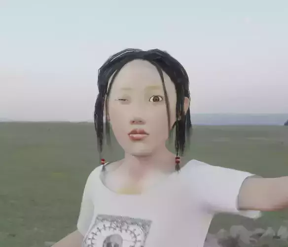 Asian Tulpa model rigged