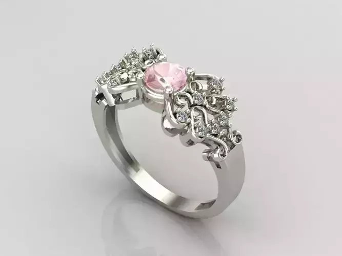 Single Stone Women Rings 3DM Render Files Machine Ready 9
