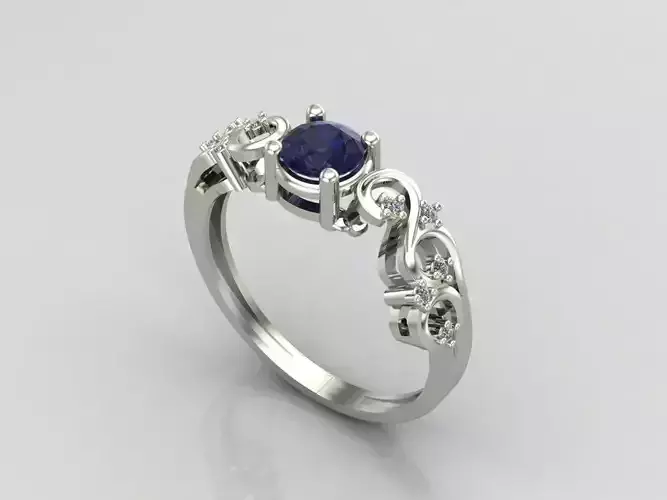 Single Stone Women Rings 3DM Render Files Machine Ready 8