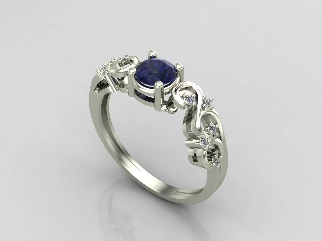 Single Stone Women Rings 3DM Render Files Machine Ready 8 3D print model