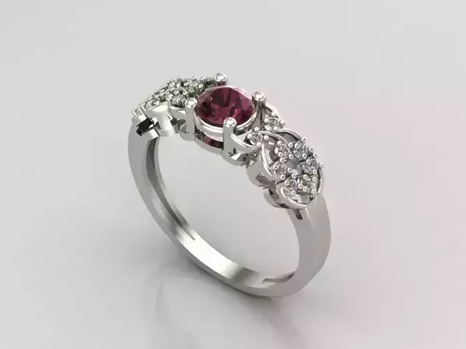 Single Stone Women Rings 3DM Render Files Machine Ready 7