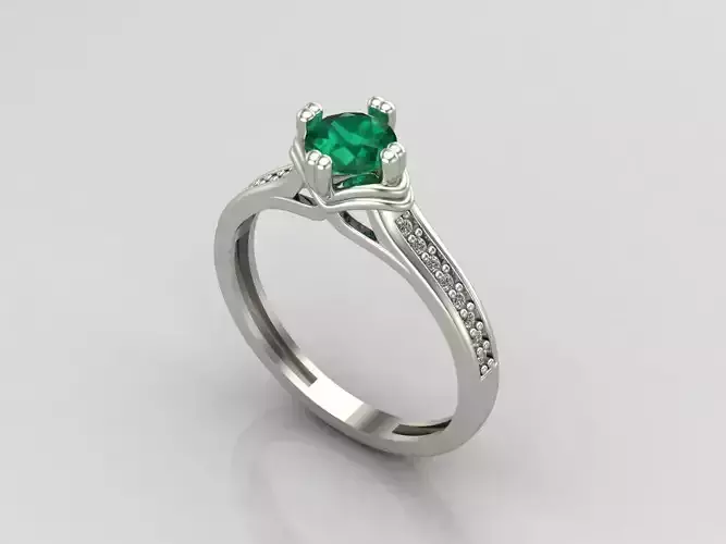 Single Stone Women Rings 3DM Render Files Machine Ready 5