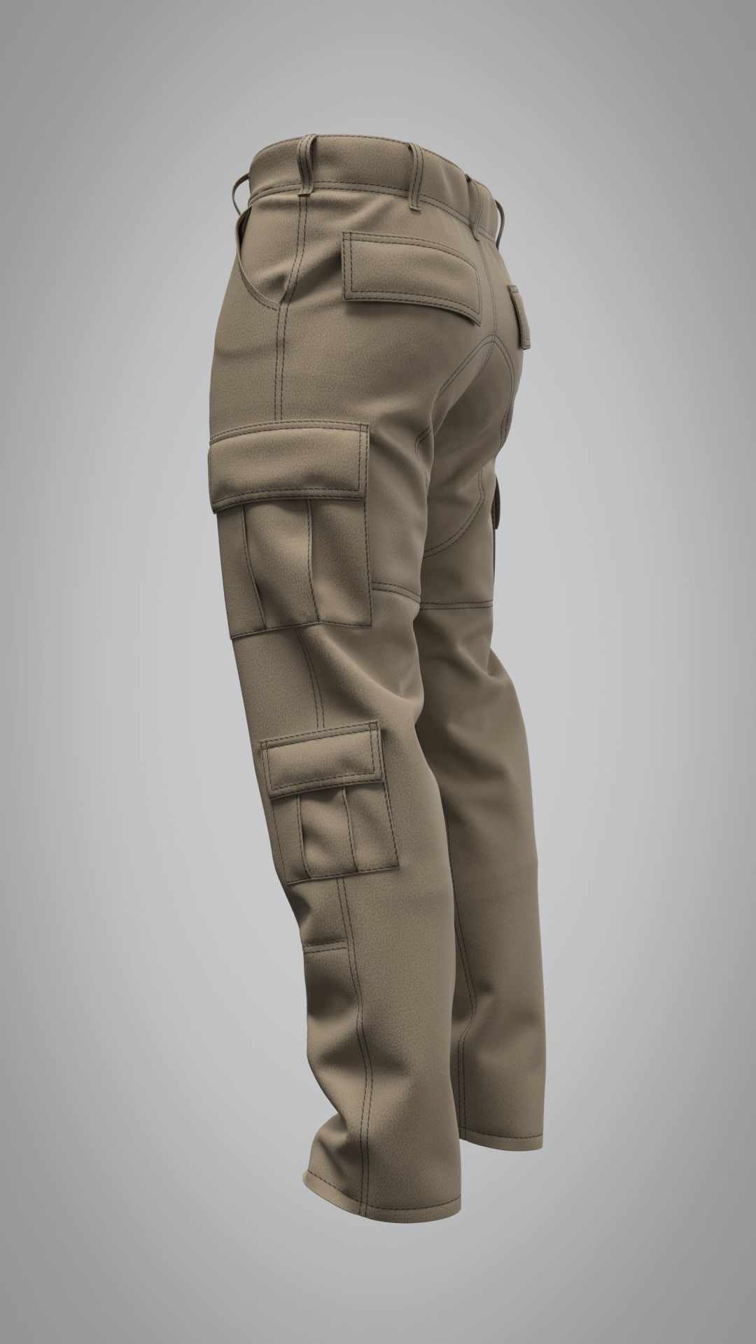 Tactical Cargo Pants - Marvelous Designer 3D model 3D model_13