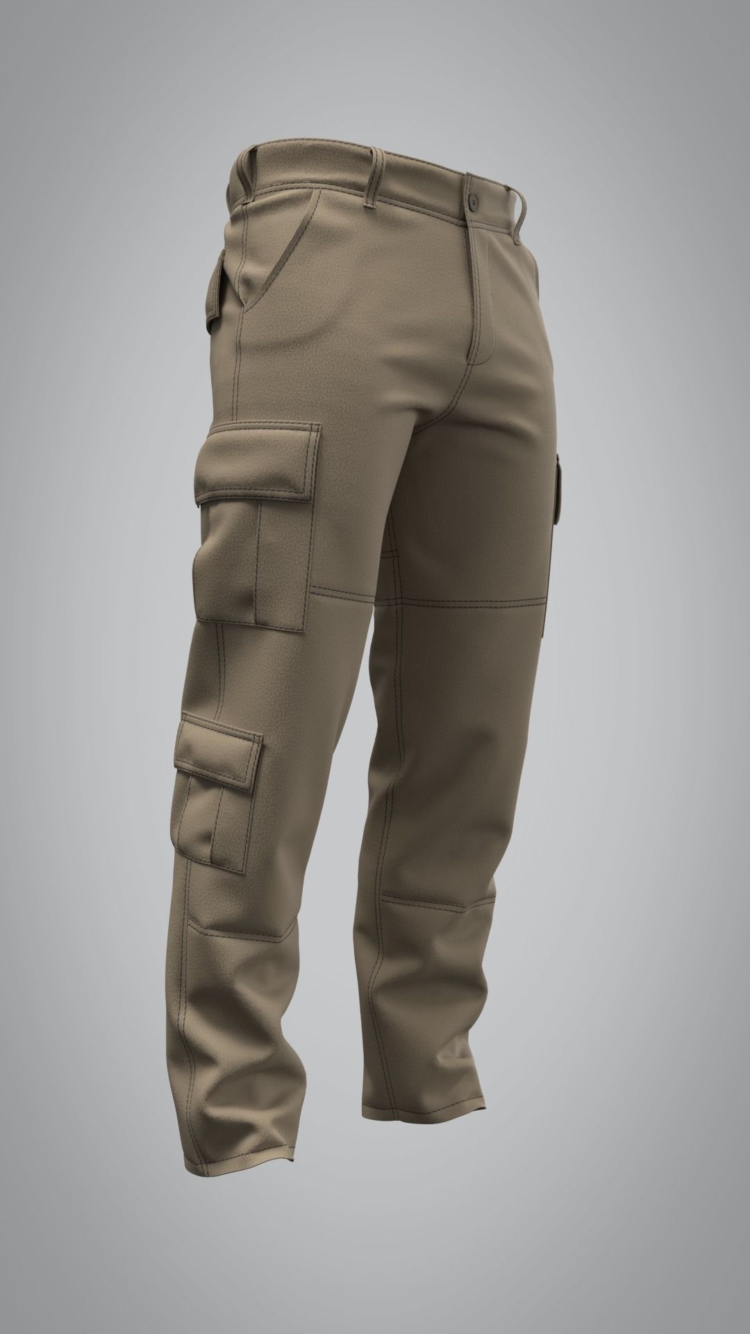 Tactical Cargo Pants - Marvelous Designer 3D model 3D model_4