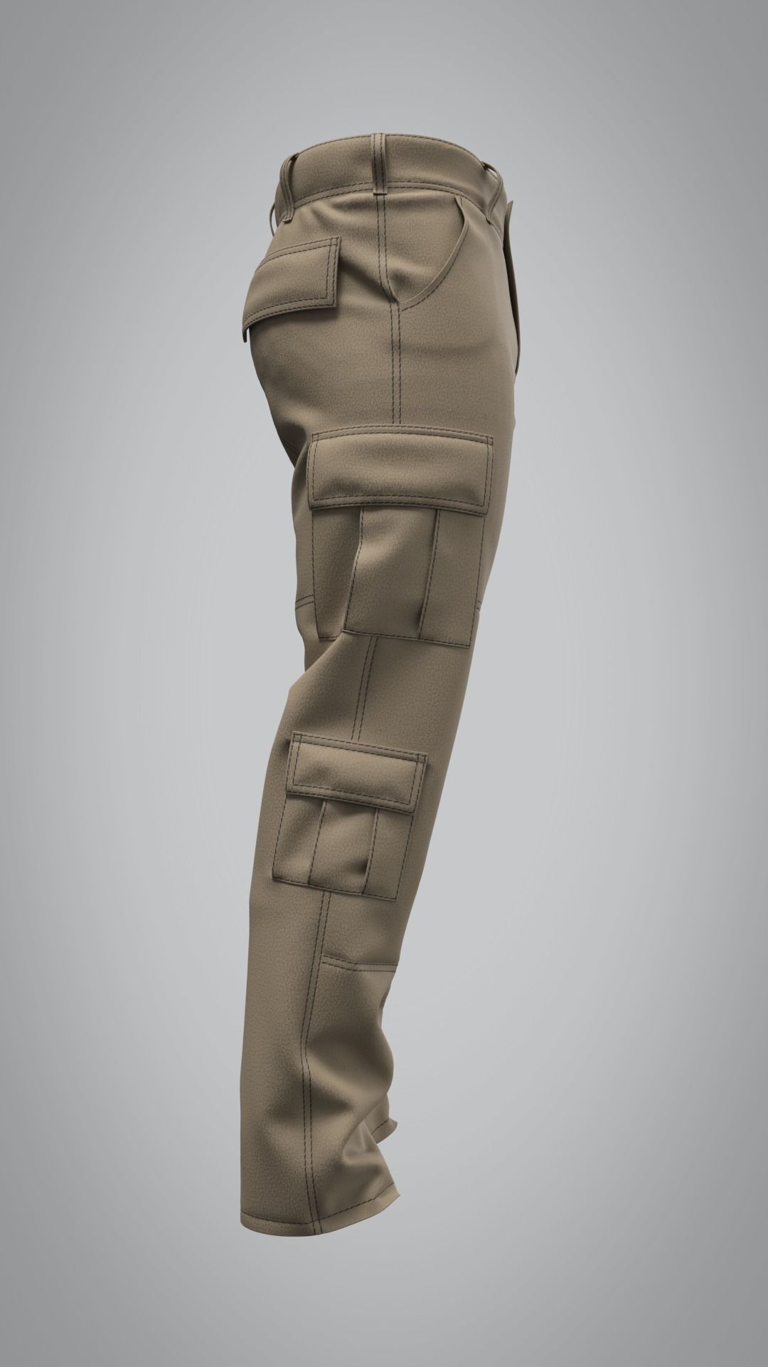 Tactical Cargo Pants - Marvelous Designer 3D model 3D model_6