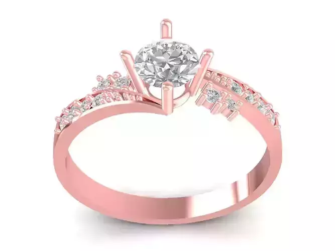 asian simple diamond lady ring 3191