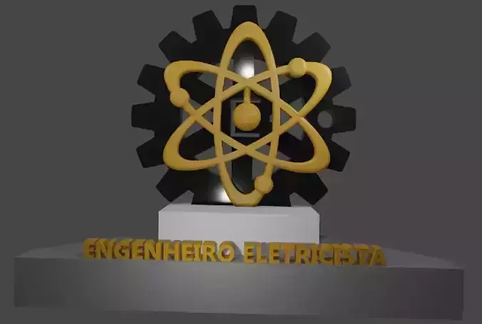 Placa Profissoes - Engenheiro Eletricista by nunes3dartist