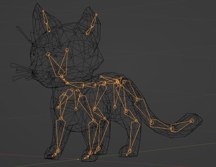 Cartoon Cat Low-poly 3D model_4