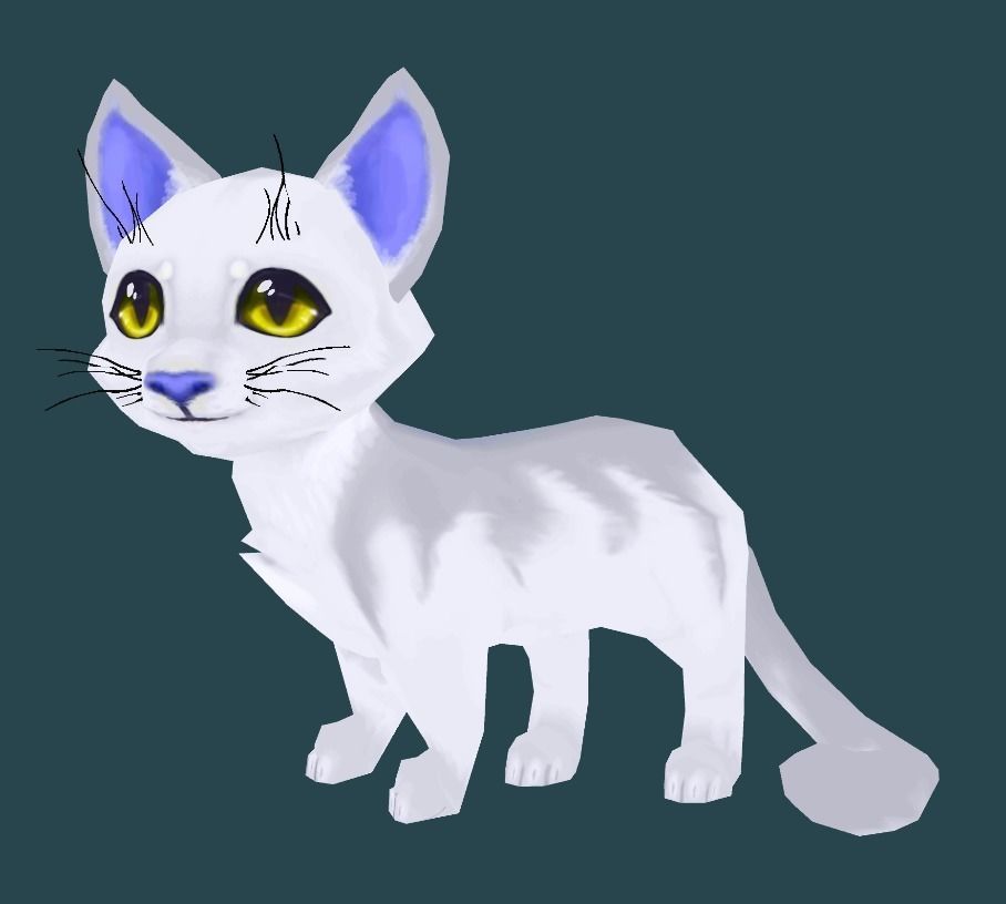 Cartoon Cat Low-poly 3D model_7