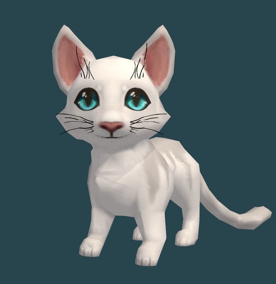 Cartoon Cat Low-poly 3D model_1