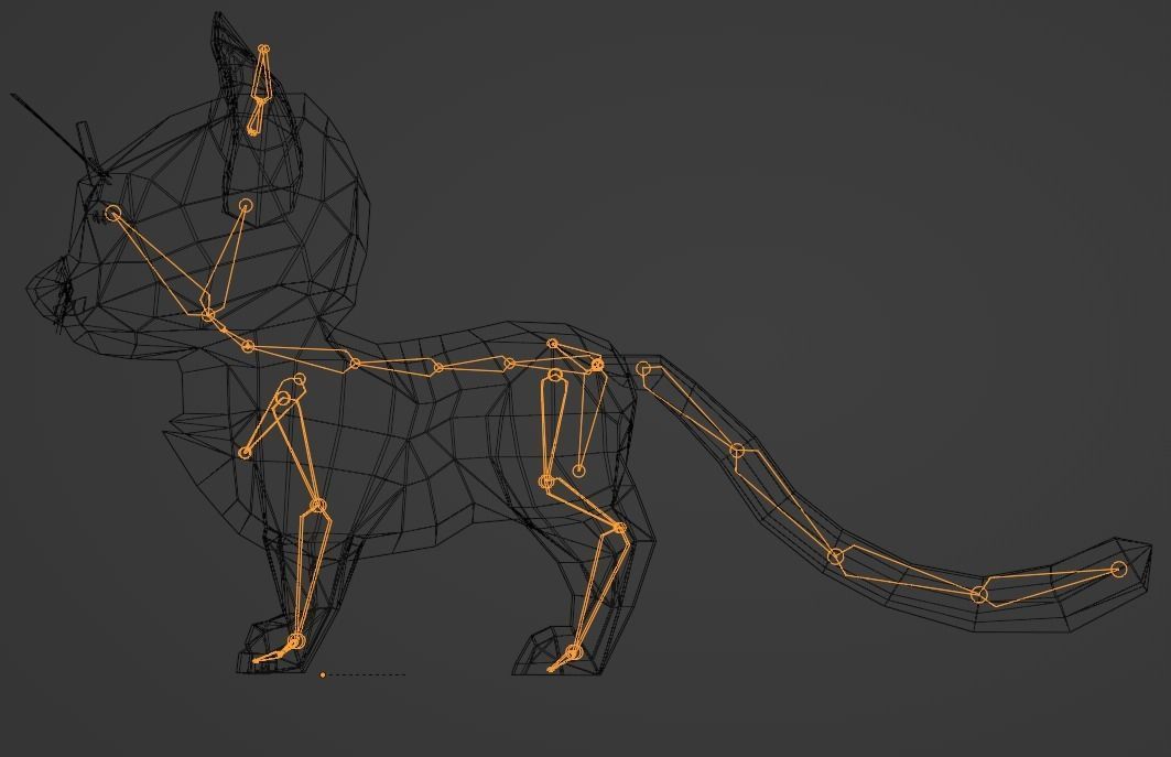 Cartoon Cat Low-poly 3D model_5