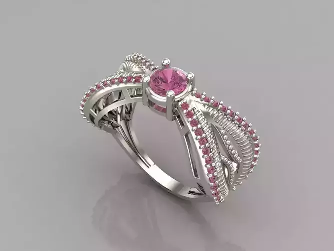 Single Stone Women Rings 3DM Render Files Machine Ready 23