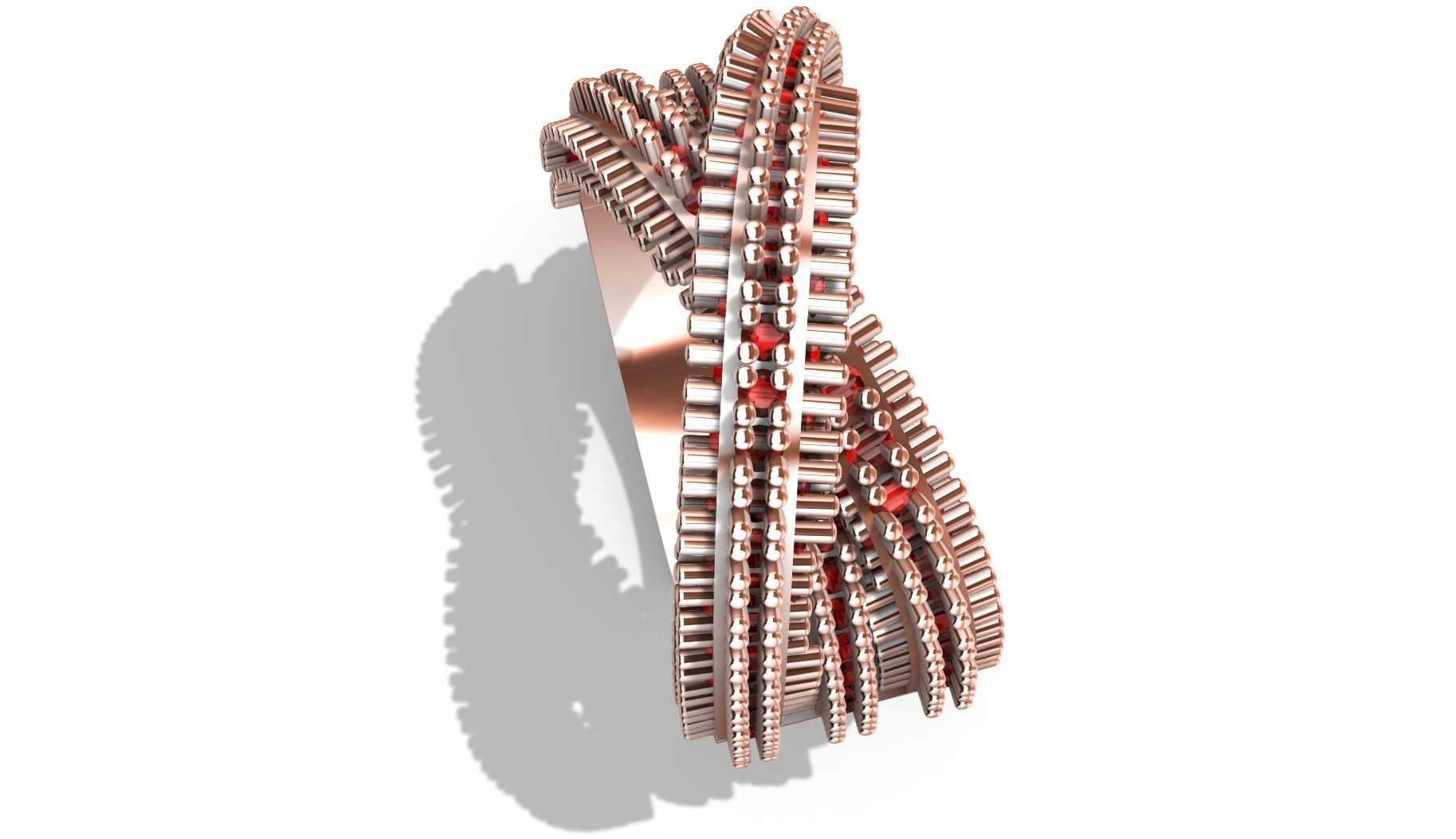 complex wavy spikes ring stl verified 3D print model_16