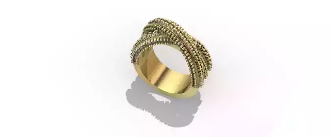 complex wavy spikes ring stl verified 3D print model