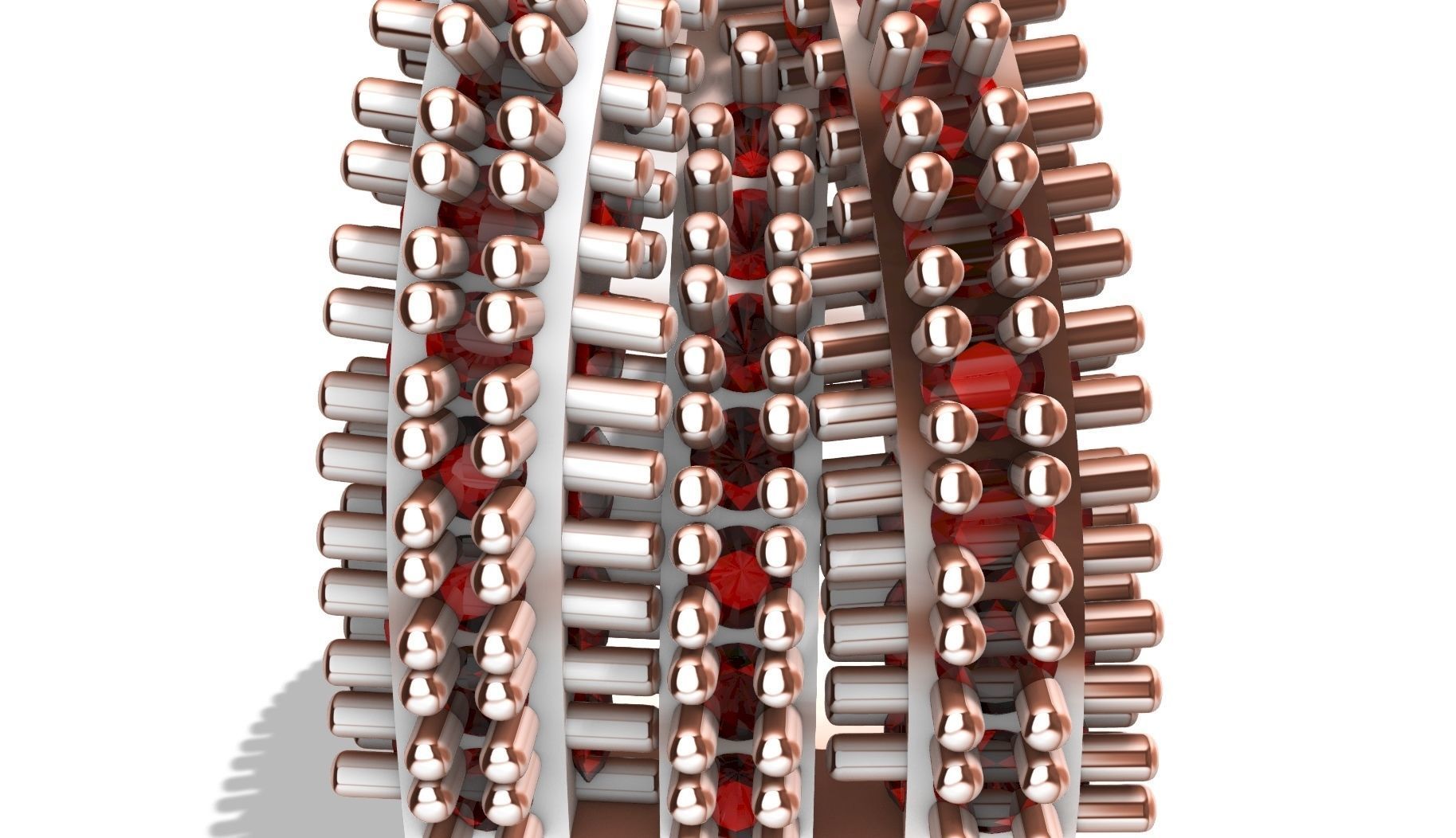 complex wavy spikes ring stl verified 3D print model_17